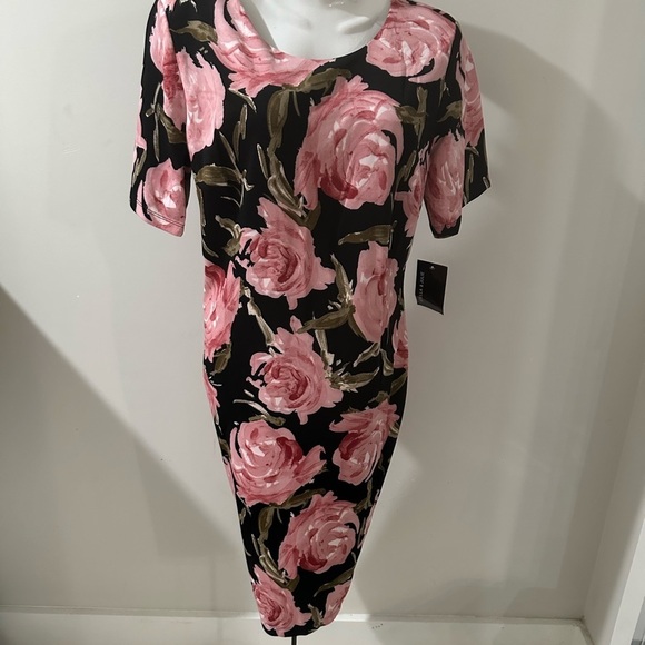 NWT women Stella & Julie floral colorful puff sleeves dress - Picture 5 of 8